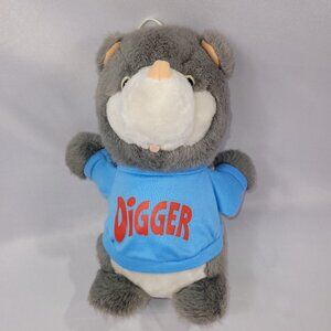 Shirt Tales 1980 Vintage 12" Digger the Mole Stuffed Plush Toy by Hallmark